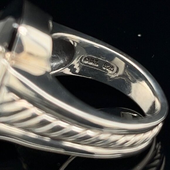 David Yurman Black Onyx Diamond Ring - Picture 5 of 7